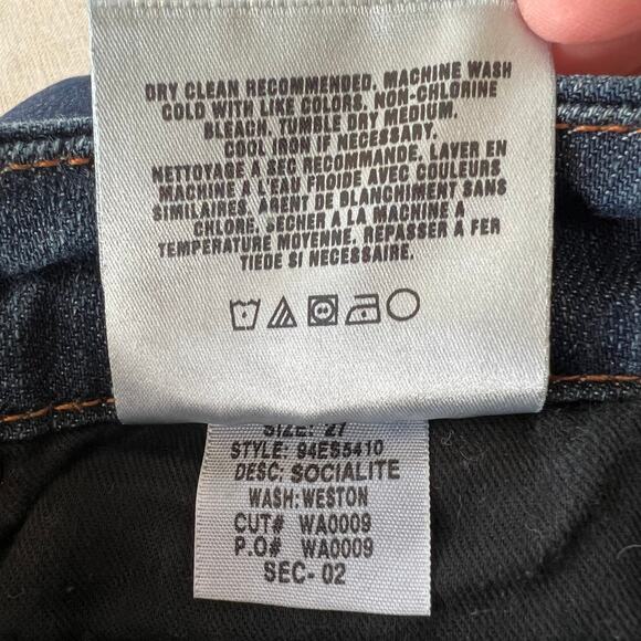 Joe's (27) (30x33) Long Socialite Bootcut Weston Blue Dark Wash Low Rise Jeans - Picture 10 of 10